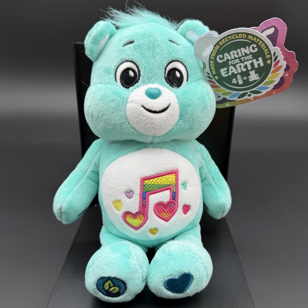 Care Bears 9" Heart Song Bear Eco-Friendly Fun Size‎ Sparkle Plush 2025 NWT